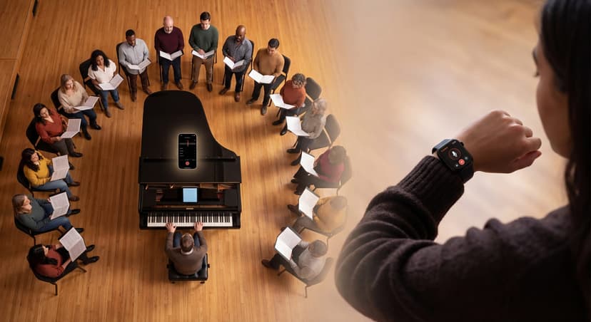 Uhr zeigt aktive Aufnahme